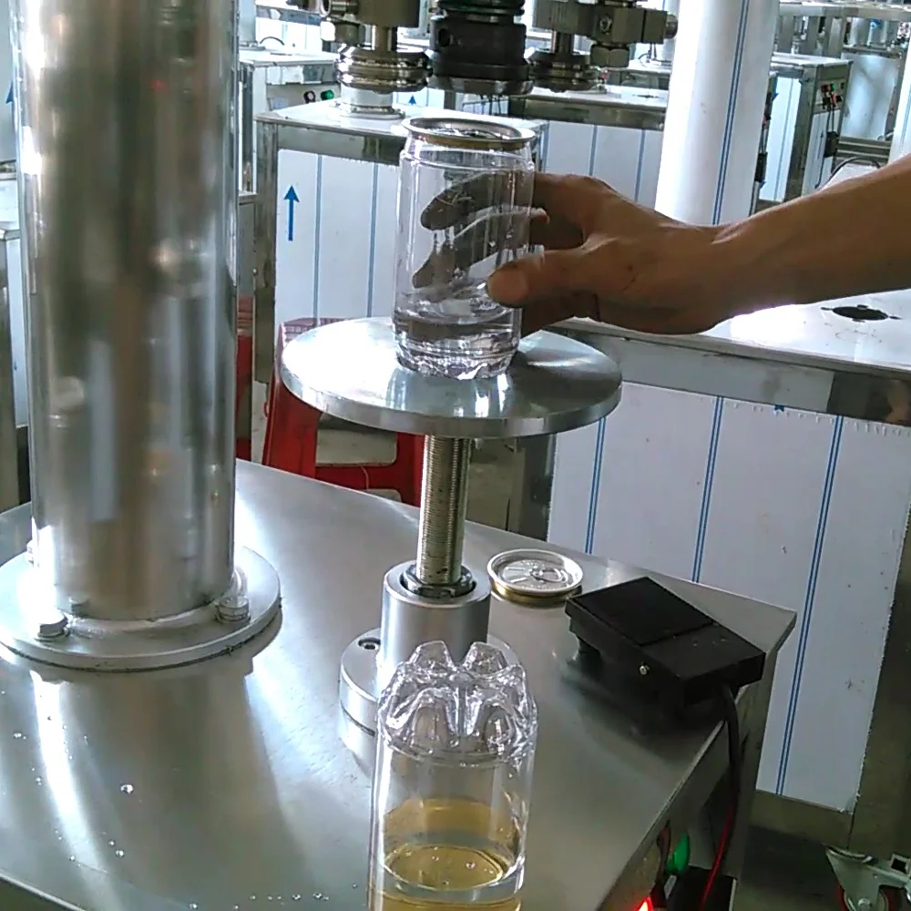 Semi-automatic tin can sealing canning machine tomato sauce