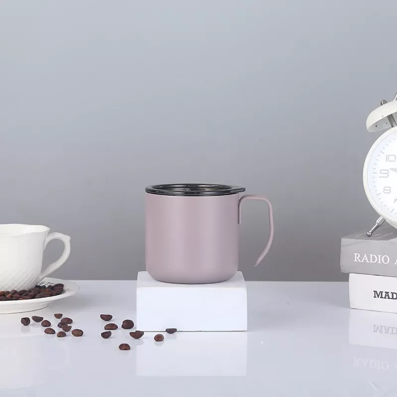 Customized Logo And Color Tumbler 350ml Double Wall 304 Metal Coffee Mugs With Handle - Buy Coffee Mugs