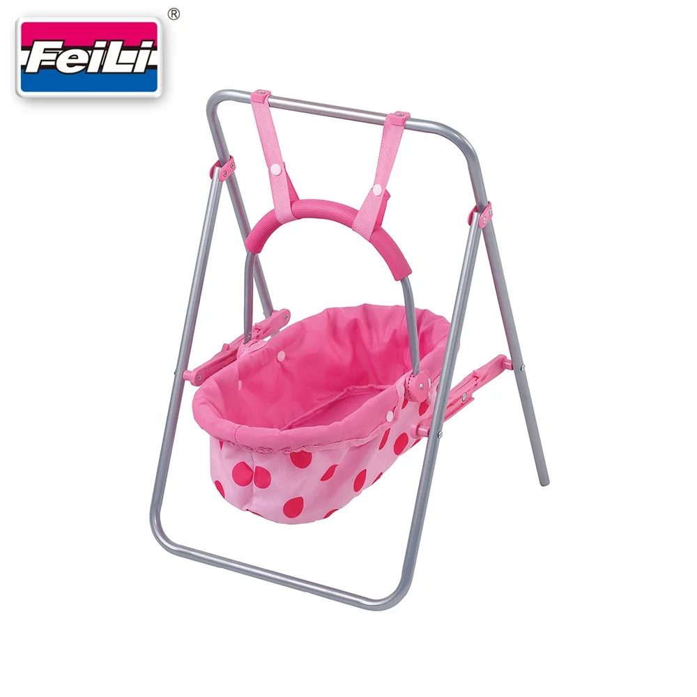 Fei Li Hot Selling Baby Doll Swing with Removable Cradle Swing Toy Doll Accessories