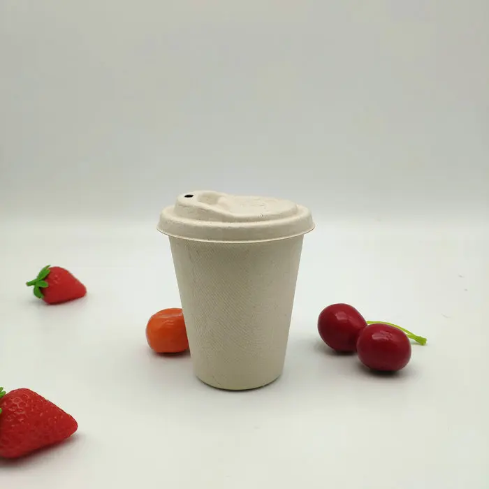 
Eco friendly Bagasse lids wholesale bagasse sugarcane lids high end with logo compostable 