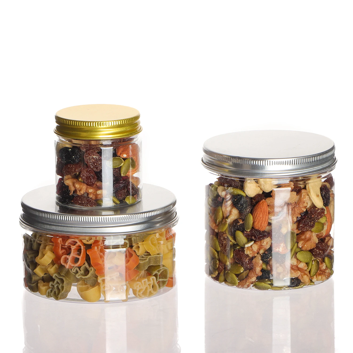 Plastic Transparent Storing Food Jars With Easy Open Ring Pull Can For Food