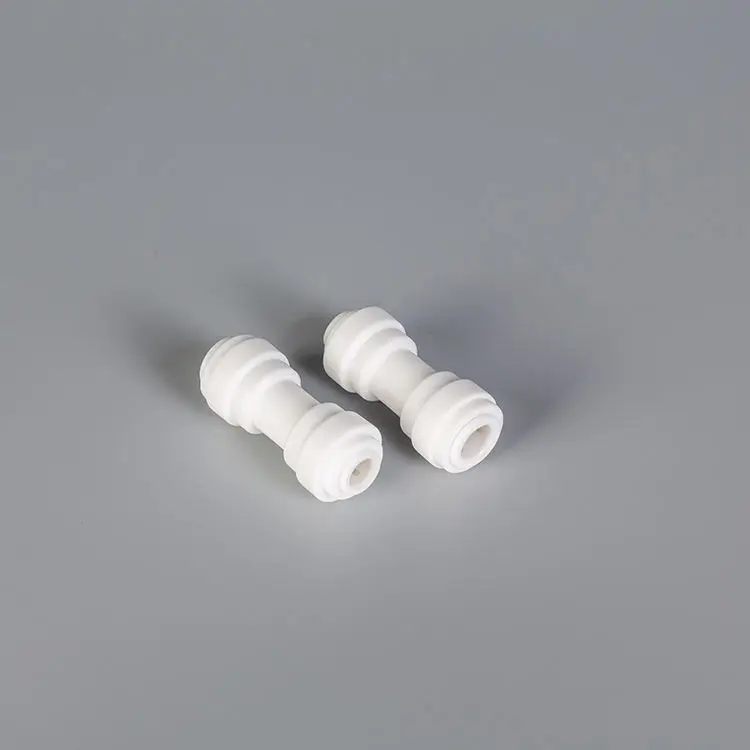 High quality 14/14 mm straight connector Shaped two open Plastic Fittings Quick Connect Pipe Fitting RO Connector