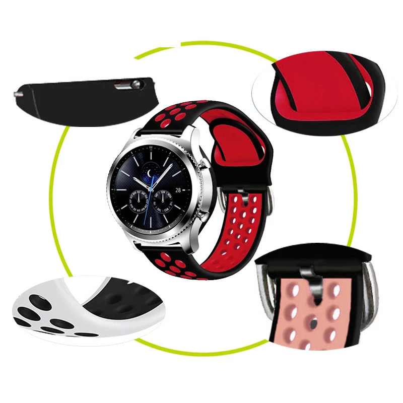 Watch Band 22mm Silicone Strap For Huawei GT 2 2E GT2 Pro Watch Strap Replacements Honor Magic 1 2 46mm Watch Mens Strap