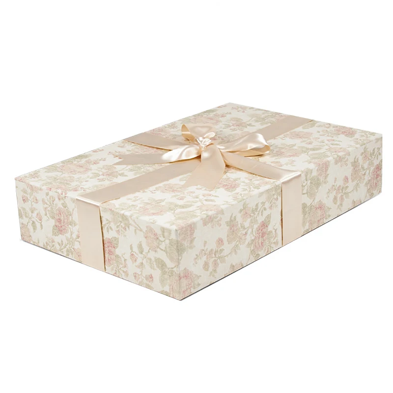 Sweet lovely wedding dress packaging custom size printing wedding gown box