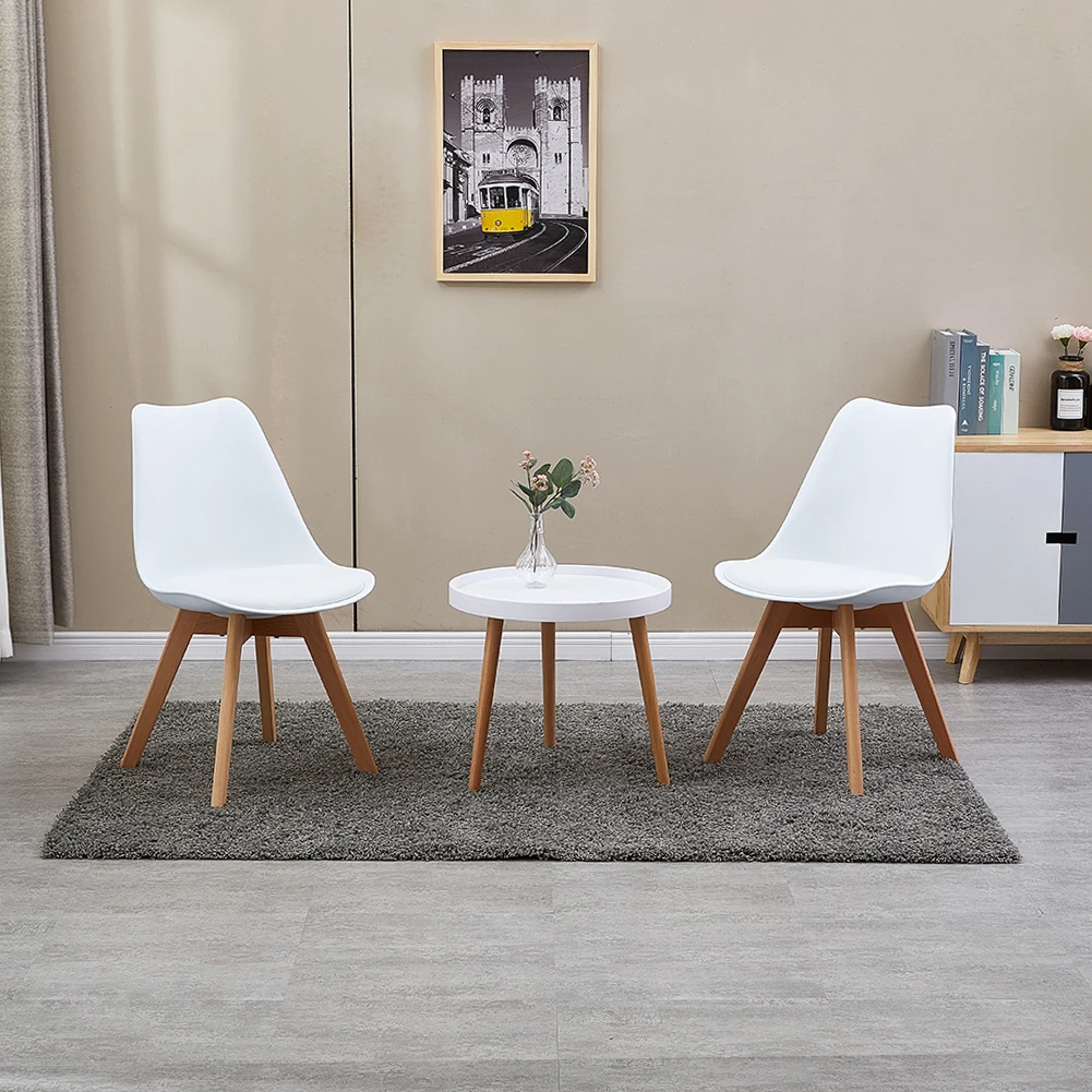 Free Sample Wood Dining Chair furniture Nordic Simple Restaurant Plastic Pu Cushion chair Modern Room