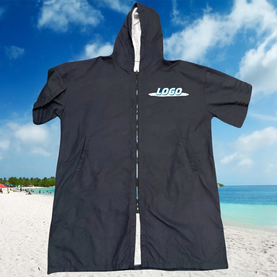 terry surf poncho hooded beach bathrobe towel surf changing poncho robe
