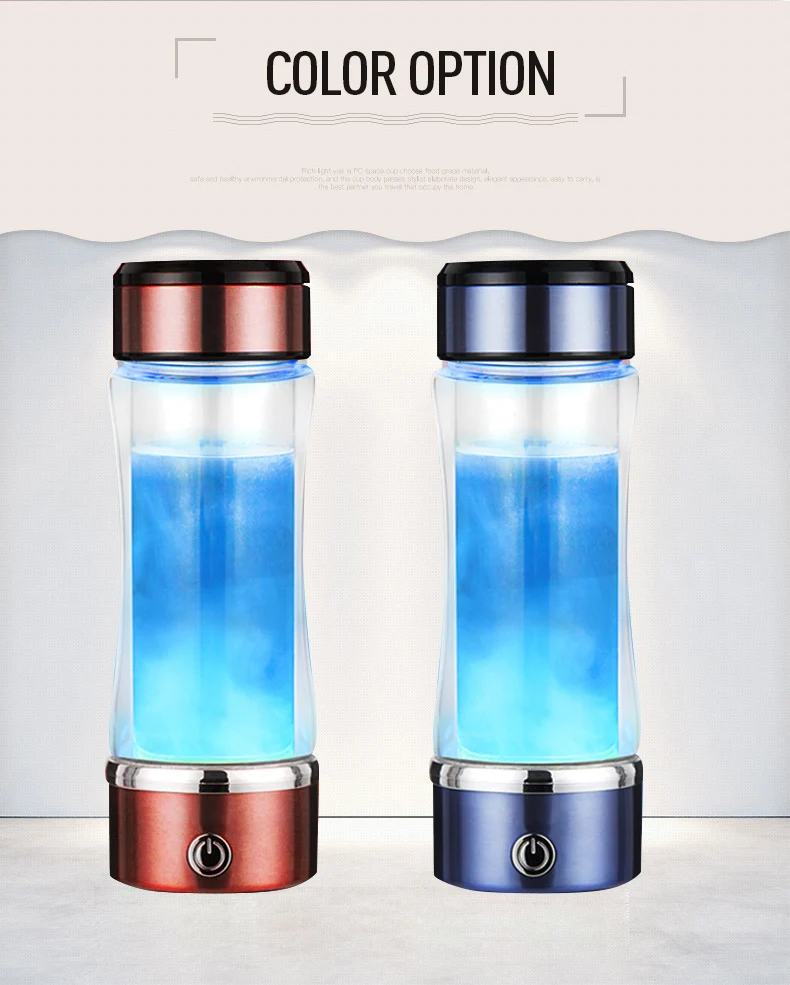  Новый Пользовательский логотип очиститель портативный водородный щелочной воды ионизатор бутылка