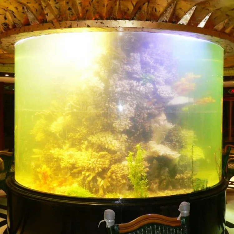 outdoor acrylic aquarium cylinder set wall  fish bowl acryl cylinder  acrylic aquarium cover