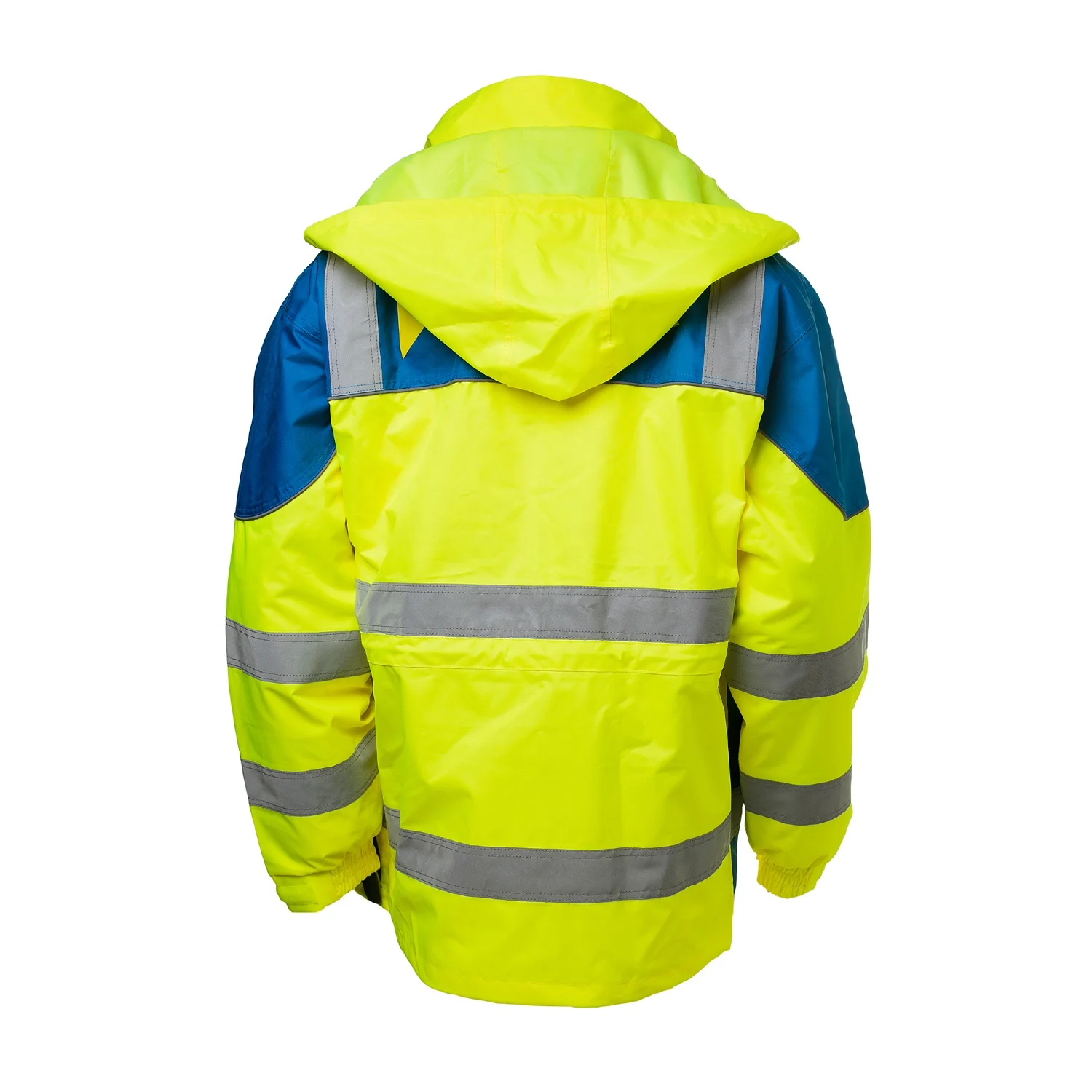 Winter Hi-vis Reflective Roadway Safety Clothing Long Sleeve Parka Polar Fleece Detachable Liner 4 in 1 Safety Jacket