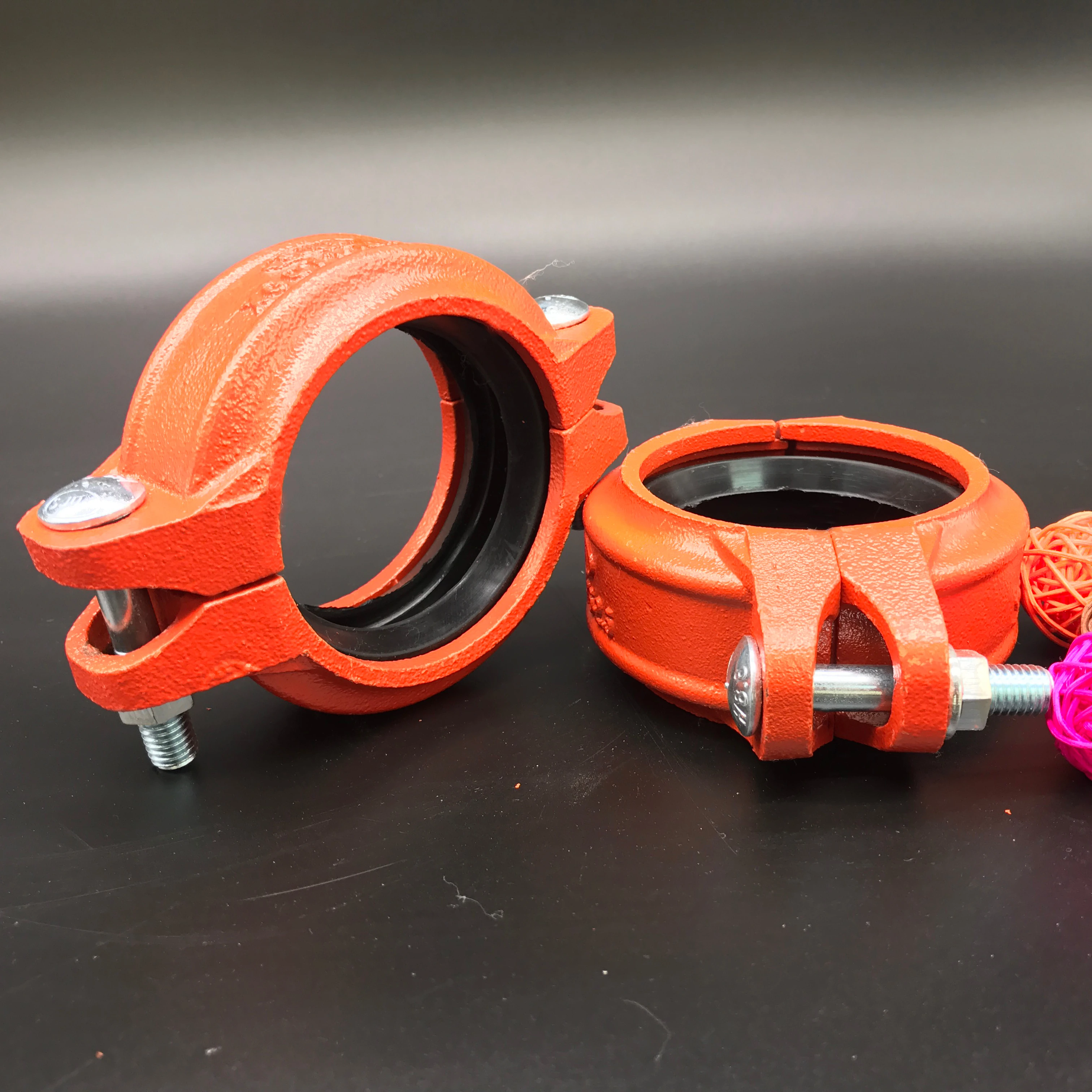 Grooved Rigid Coupling China Ductile Iron Grooved Pipe Fittings Casting Iron Flexible Coupling Rigid Grooved Coupling