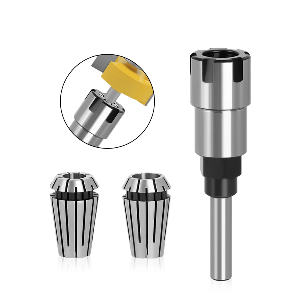 LAVIE 4pcs 1/4 inch Shank ER20 Extension Rod Collet UM Type Wrench Nut for CNC Milling Tool Engraving Machine-C  CER20T4B