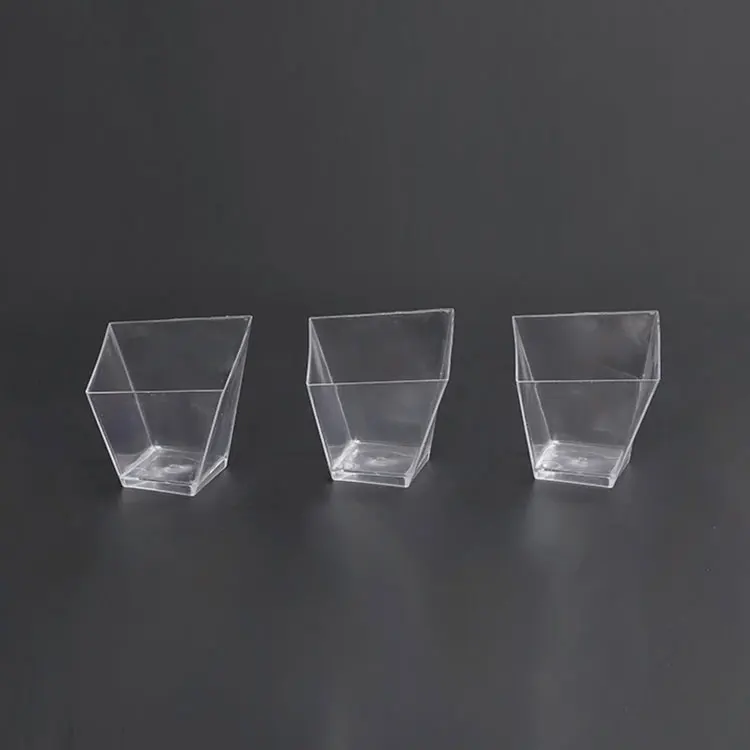 Mini Ps Disposable Custom Unsquare Beverage Tasting Dessert Plastic Cup