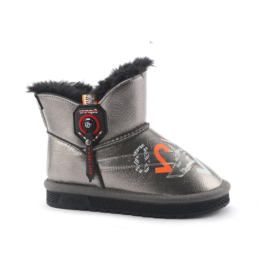 
Wholesale price new arrival winter snow high ankle kids furry boots 