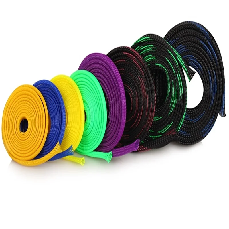 Nylon expandable Self-closing braided cable sleeve