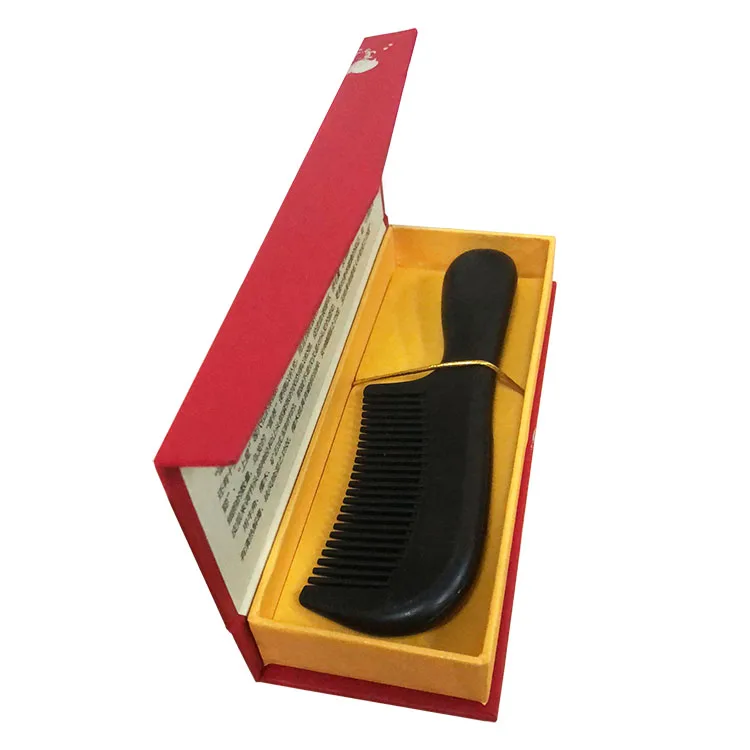 Custom Unique Design Logo Magnetic Packaging Box Comb Foil Blonde Brush Box