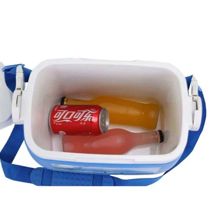 Orange Custom Logo OEM Injection Gift Mobile  Picnic Small  Lunch Water 8L PU Foam Cooler Box With Carry Strap
