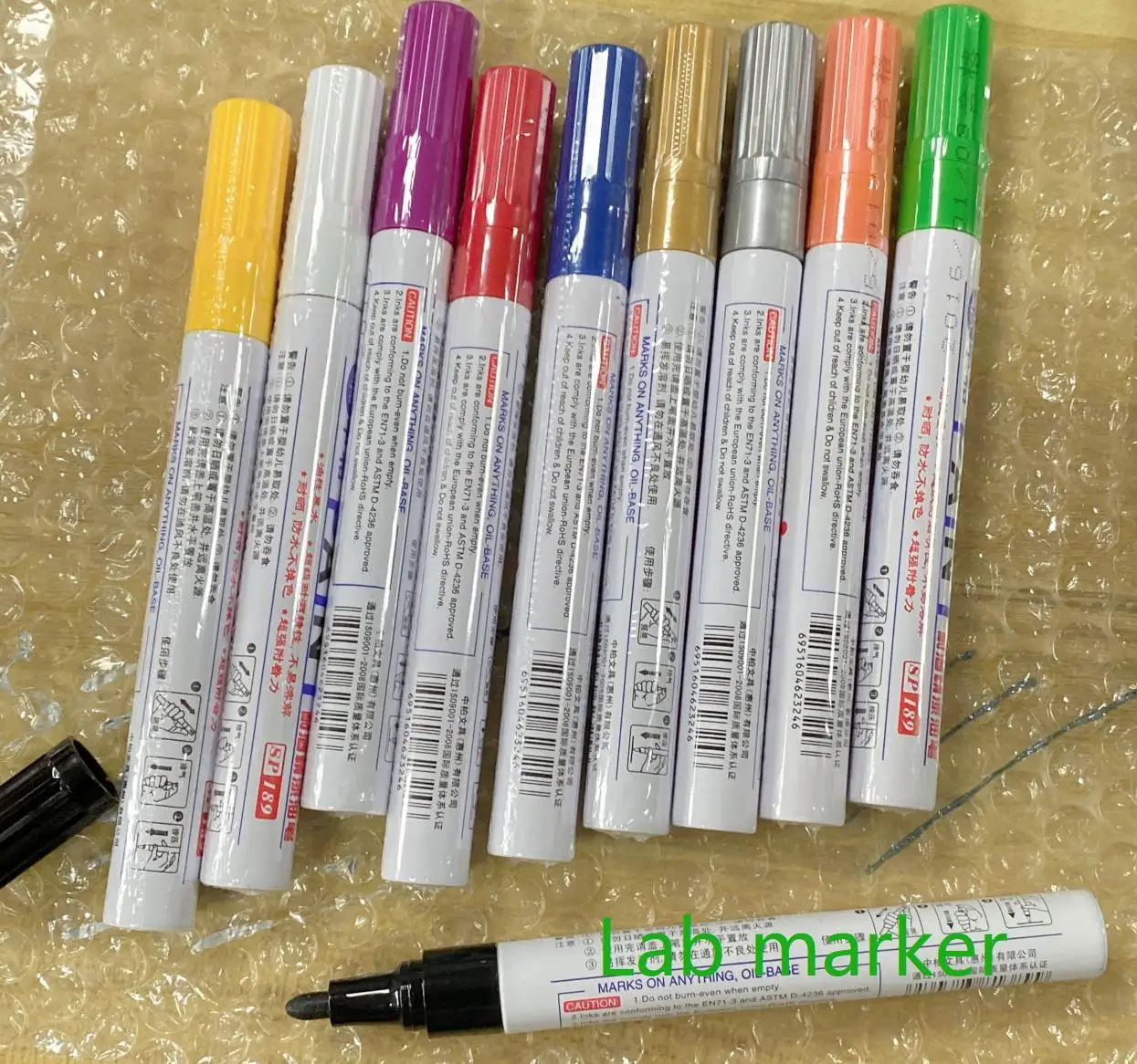 Лабораторный водонепроницаемый лабораторный Перманентный Маркер
