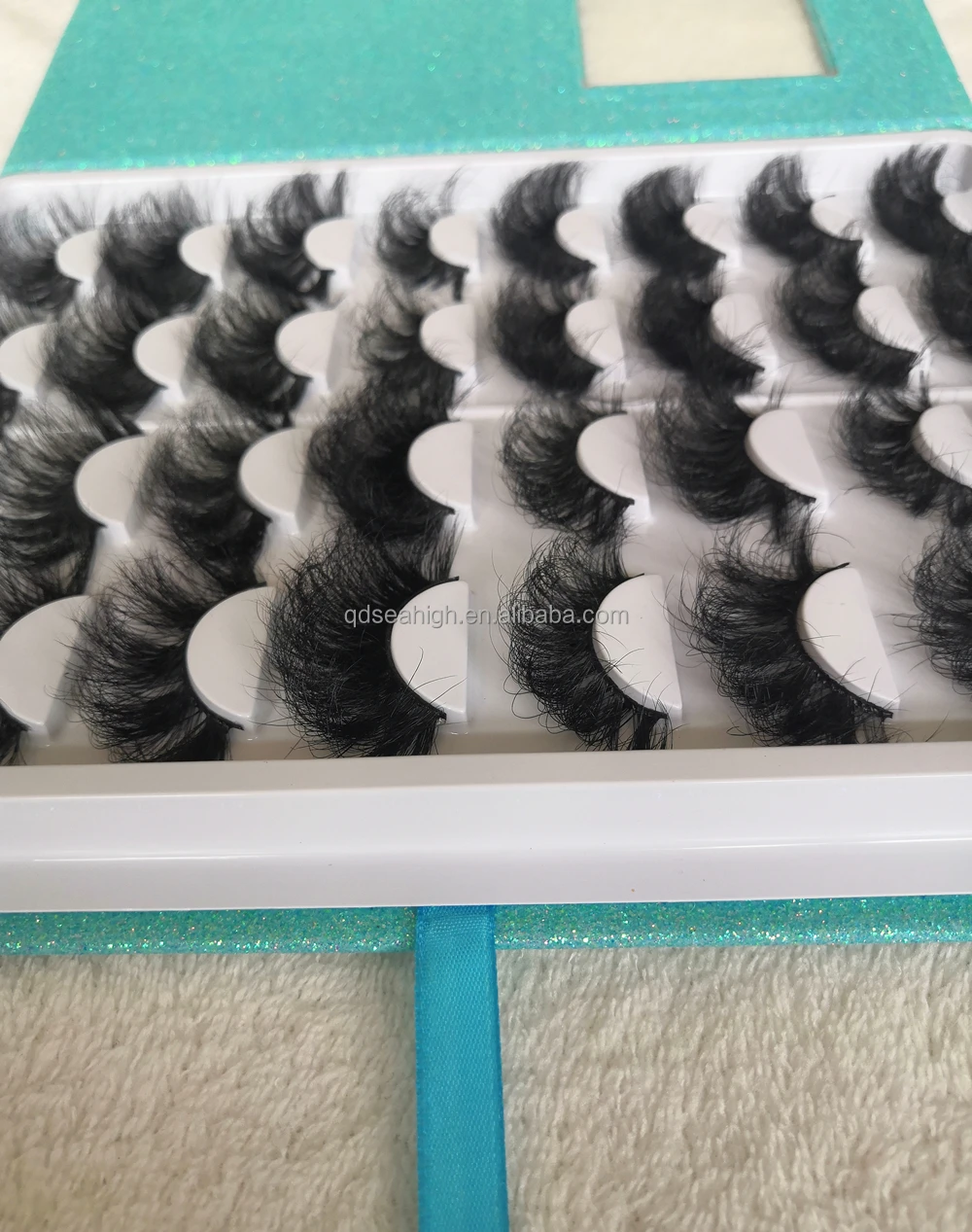 16pairs natural thick fluffy full eyelashes comfortable makeup 25mm 3d wholesale lash book packaging boxes