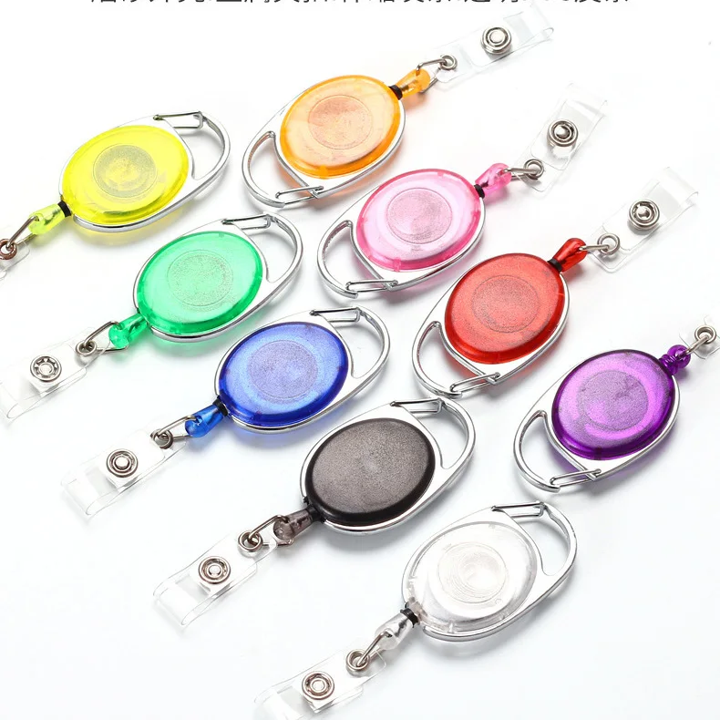Heavy duty oval yoyo retractable color badge reel holder with hook  Wholesale Customized logo ready to ship