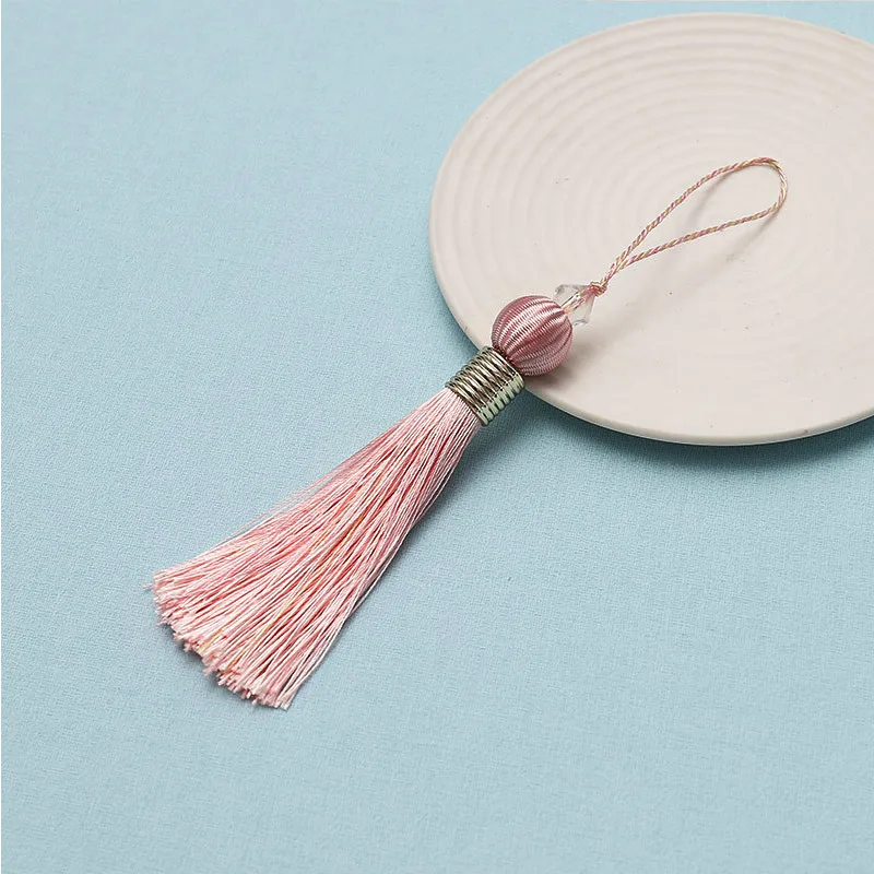 Curtain beef rainbow tassel keyring keychains tendon sleeve tying strap beaded leather tassel bag tassel lace dresses