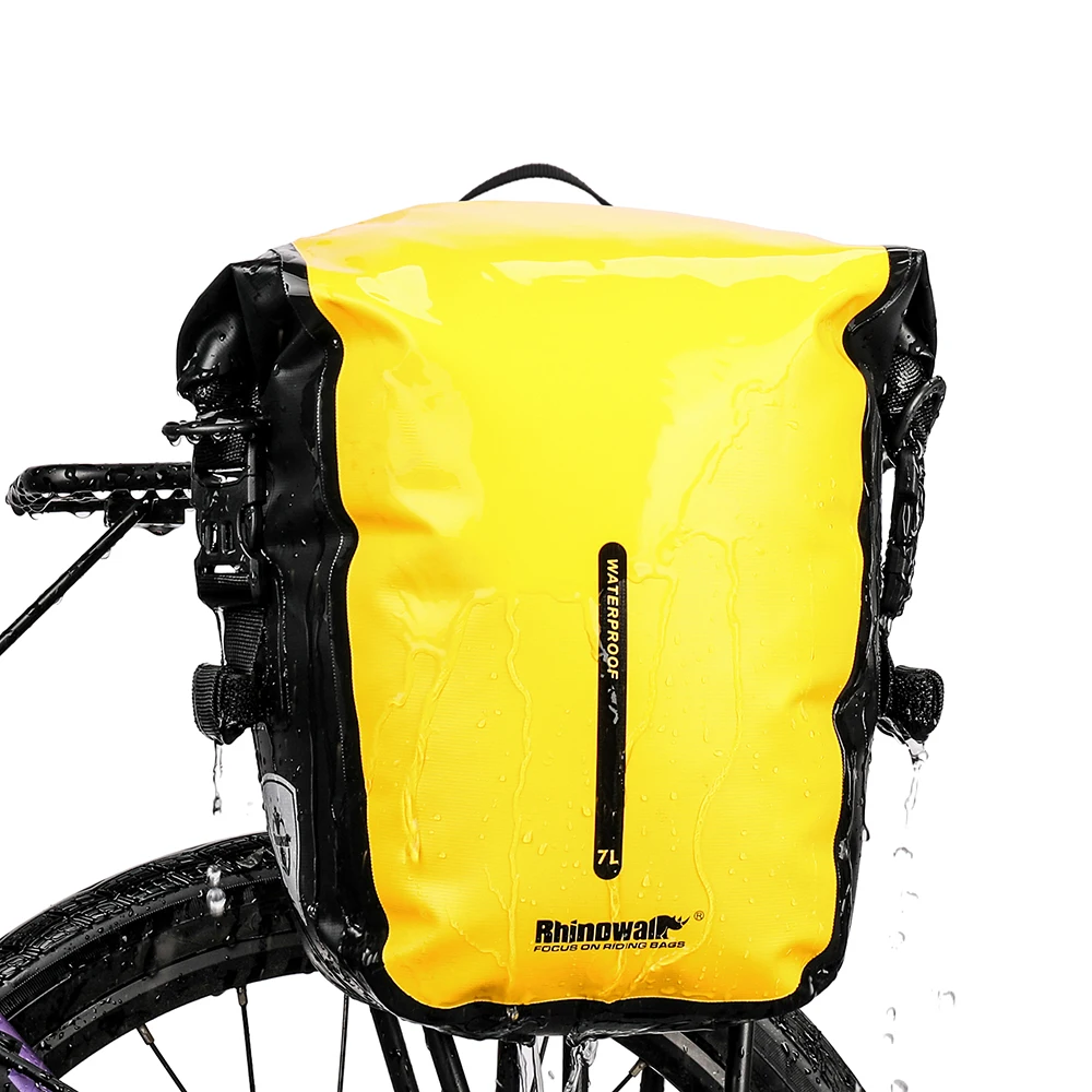 Rhinowalk Bike Pannier Bag Waterproof Bicycle 7L Cargo Bag High Quality Factory Tarpaulin Bicycle Pannier Rear Rack Storage Bag