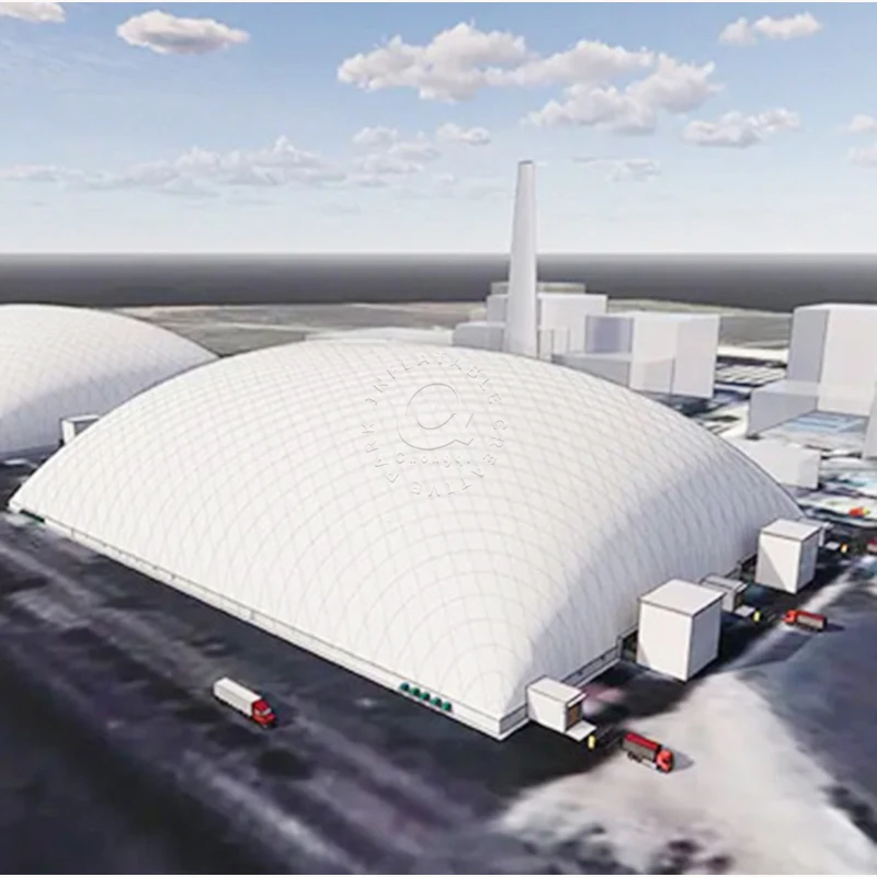 Huge Cover Inflatable Building Air Supported Dome Structures Pneumatic Hangar Membrane Tent