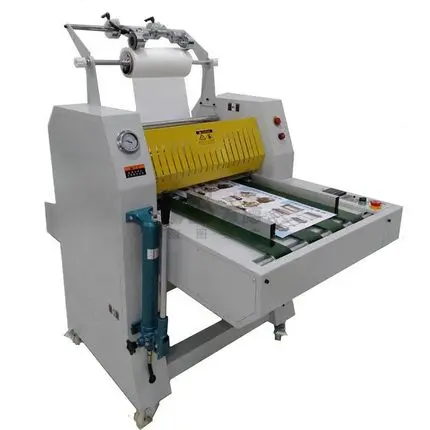 FM-520  hydraulic roll laminator Semi-automatic hot roll  with belt feeding automatic separating