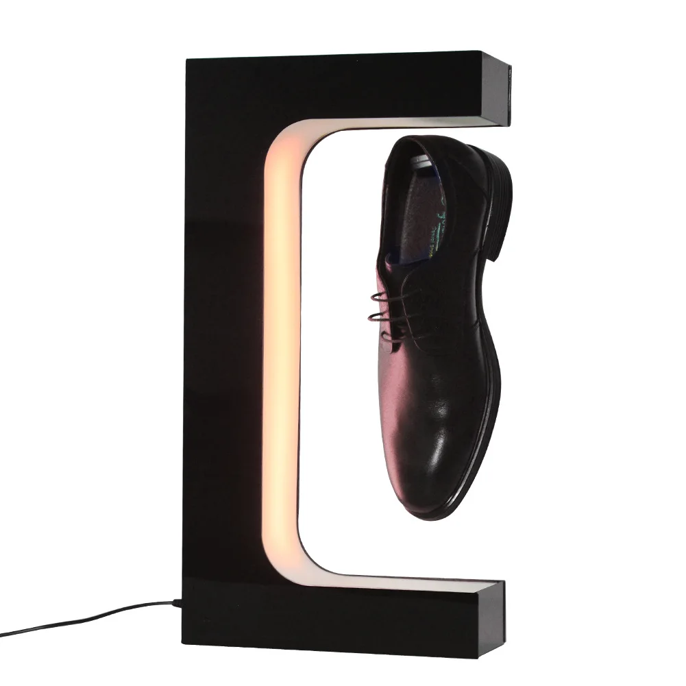Shoe Rack Storage 360 Rotation Magnetic Floating Shoe Rotating Display Stand Magnetic Levitation Acrylic Shoes Display Racks