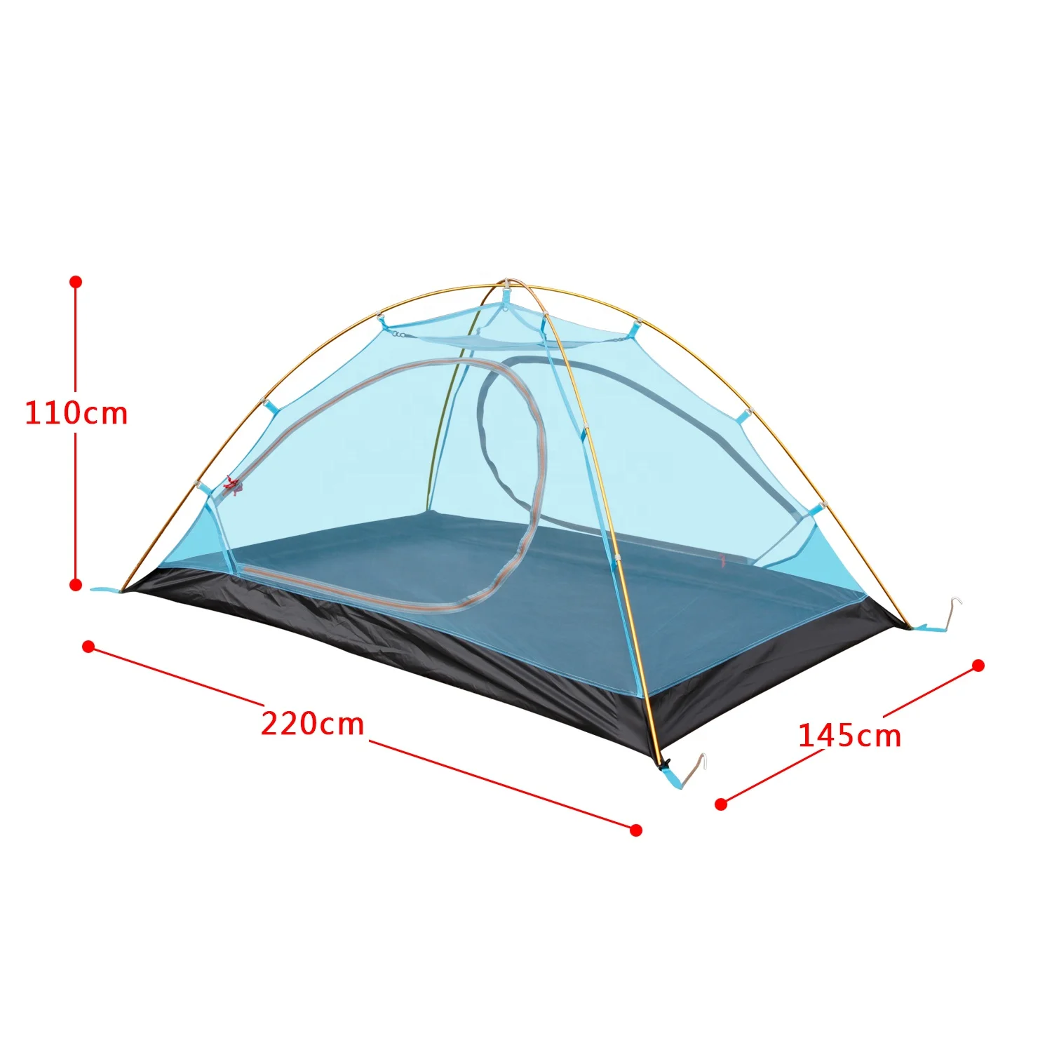 CLM Outdoor New Design Aluminum Pole Folding Ultralight Hiking 2 person Camping Outdoor Tent