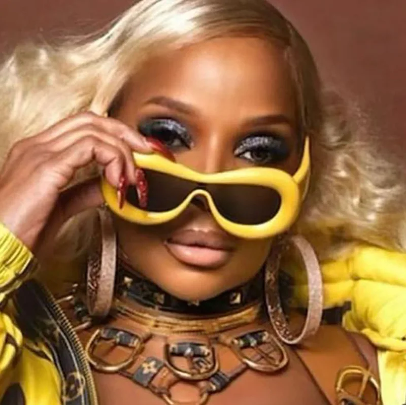 UNOC 2023 Y2K Shades Sunglasses Fashion Super New Sunglasses Personality Candy Color Sun Glasses Trendy