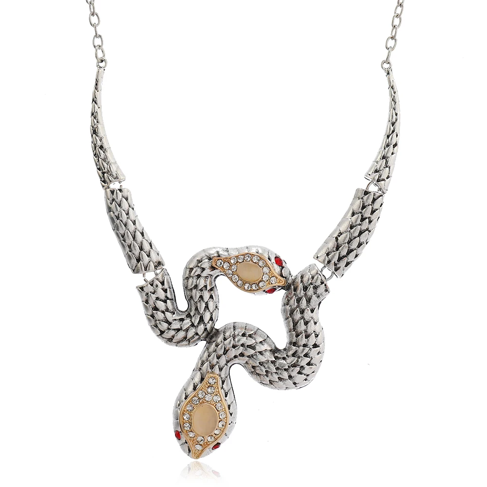 Vintage Punk Snake Necklace For Women New Gothic Jewelry Hip Hop Rock Punk Necklace Halloween Party Accessories