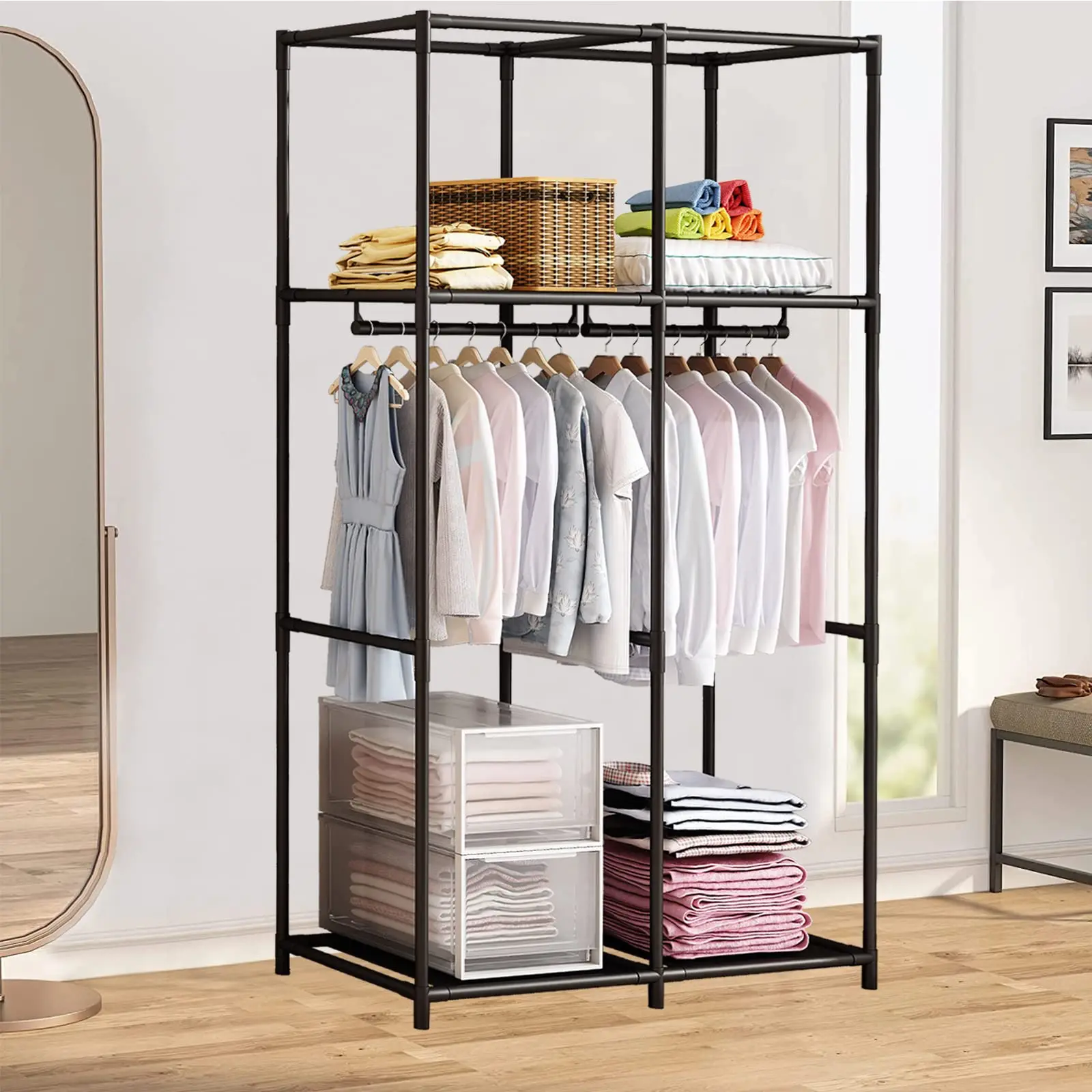 China Wholesale Wardrobe Clothes Organizer Closet Organizer Wardrobe Clothes Storage Shelves