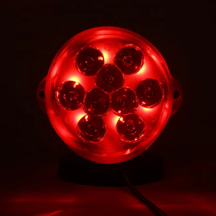 
12V 9led rocket lights with angel eyes RGB flasher function off road working lights external spotlight for motorcycle 