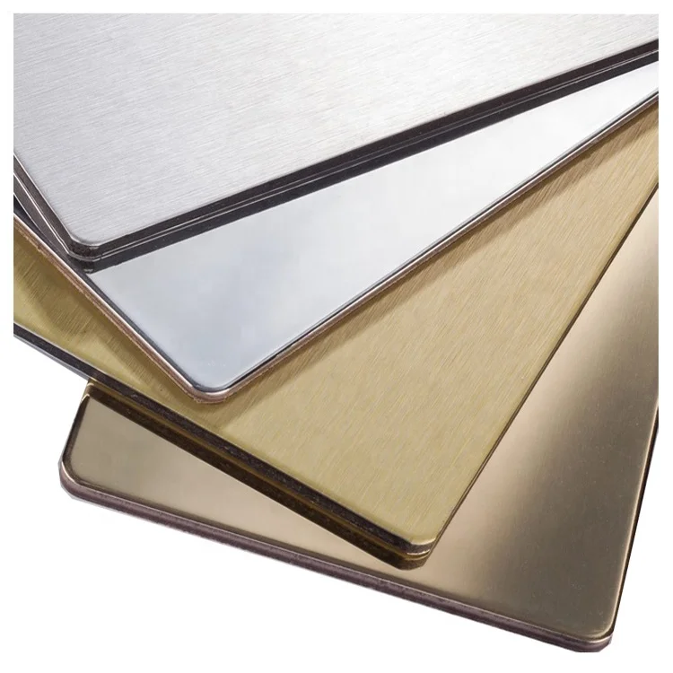 Exterior Wall Paint Aluminum Composite Panel Mosaic Gold Mirror Aluminum Wall