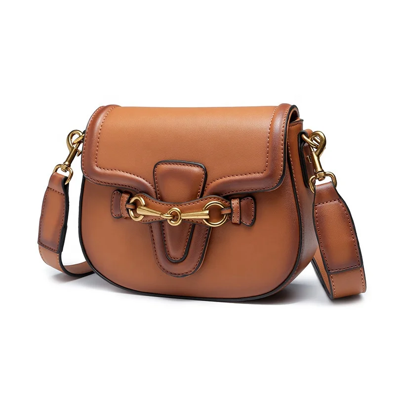 Wholesale factory Female Shoulder Messenger Crossbody Bag  For Woman  Fashion Saddle Leather Luxury Handbags Women Bags