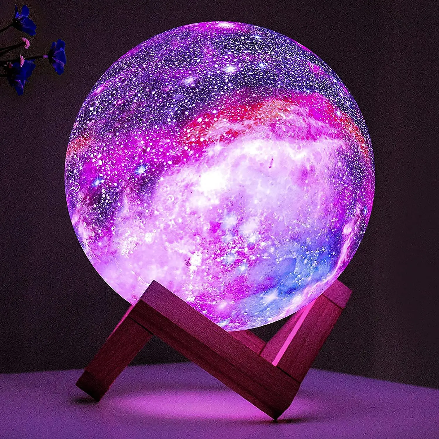 Howlighting 3D Луна лампы 16 видов цветов Луны сенсорный выключатель света с пультом дистанционного управления USB Перезаряжаемый светодиодный ночник для украшения