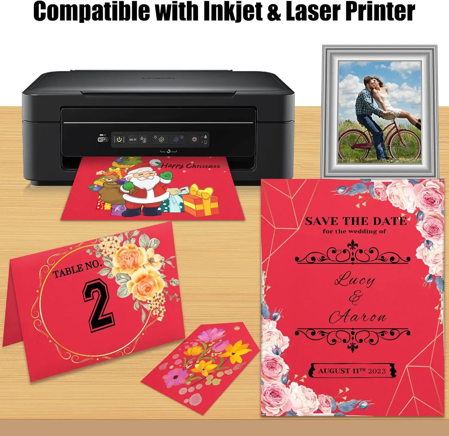 25 Sheets Red Cardstock Paper 8.5' X 11', 250gsm/92lb Thick Paper for Scrapbook, Invitations, Printing