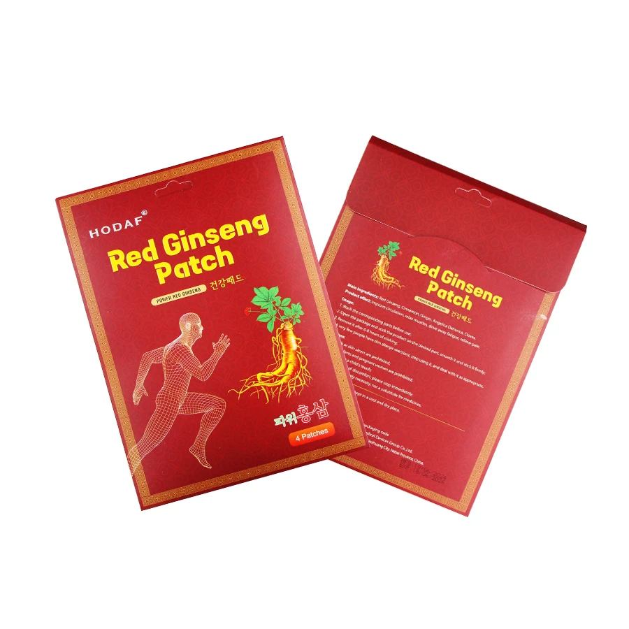 2024 New Products Private Label OEM Herbal Transdermal Red Ginseng Patch Red Ginseng Root Patch