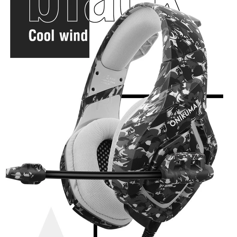 Onikuma Original 2022 Wholesales microphone gaming Headsets rgb Backlight Headphone for PC Game action