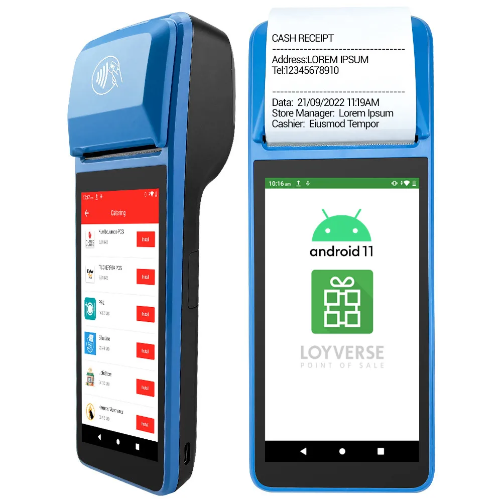 H5 H8C Android 11 Pos  8-Core 4G Billing Machine Handheld Cash Register Pos Terminal NFC Card Reader Point of Sale POS Systems