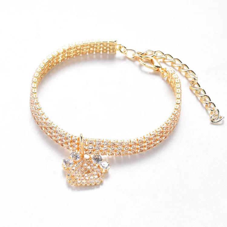 Pet Collar with Diamonds Pet Necklace Jewelry Adjustable Crystal Rhinestone Dog Collar