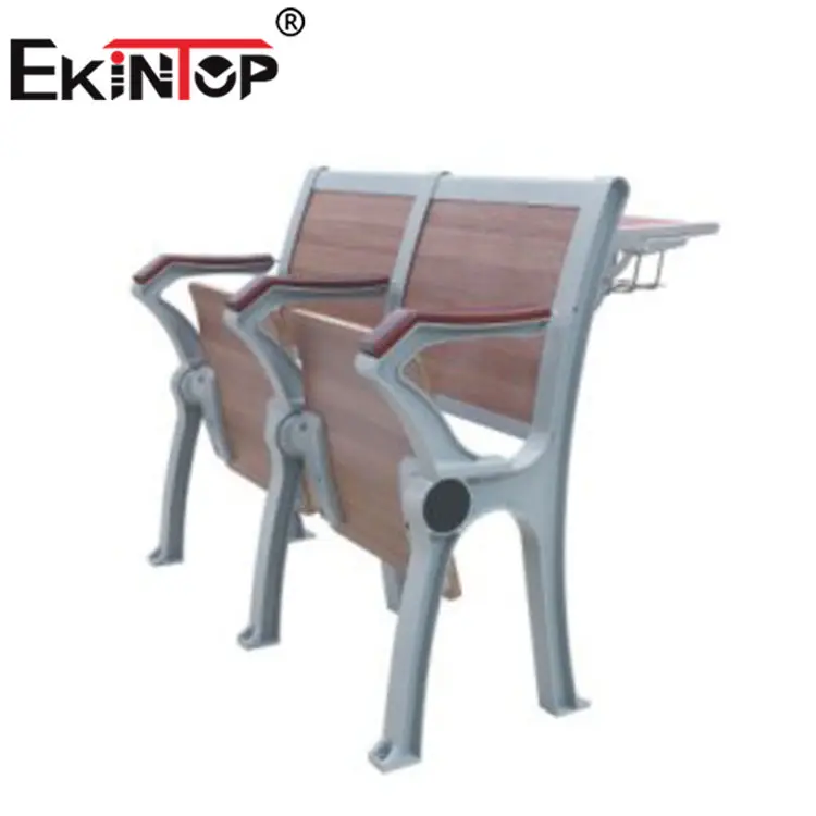 Ekintop high school furniture student college folded desk classroom school ladder lecture hall chair with armrest