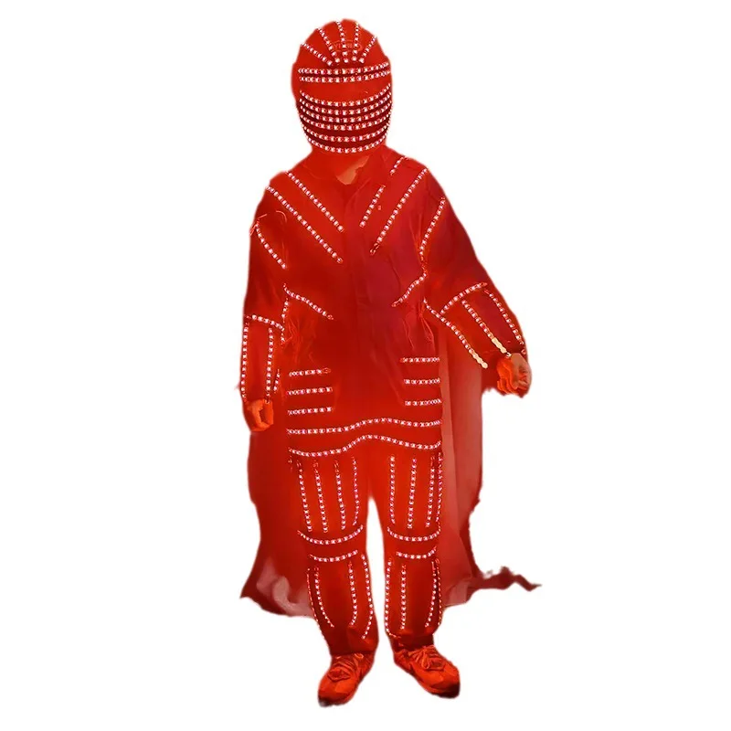 Full Color Change Led Stage Dance Robot Suit Performance Wear Led Luminous Robot Costume