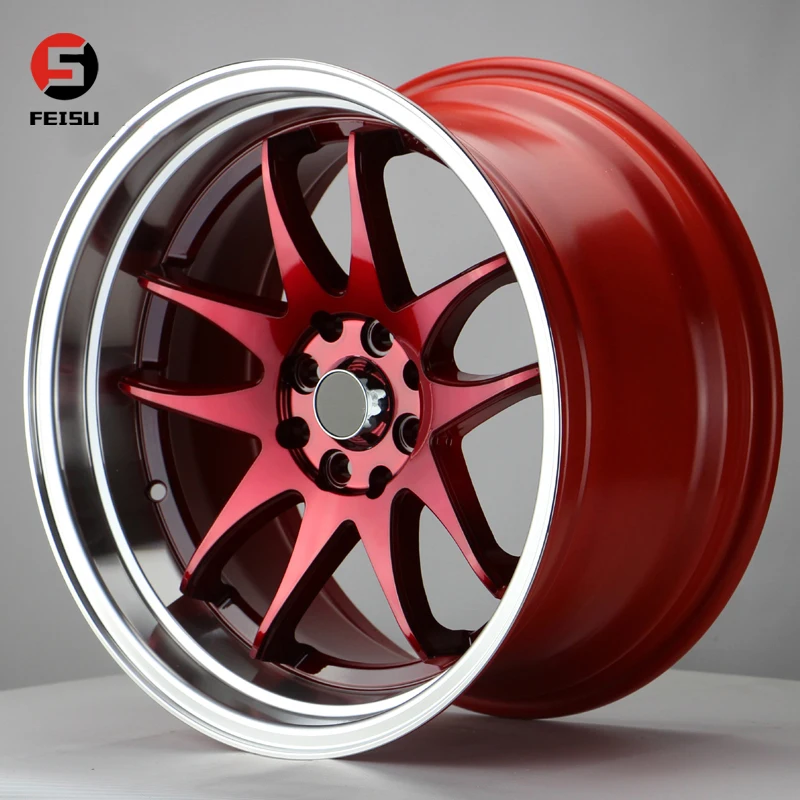18inch New Design Car Alloy Wheels Beauty Rims Custom Color Modify Carwheels Double 5-Spokes Deep Lip Mags Red Color  Rines