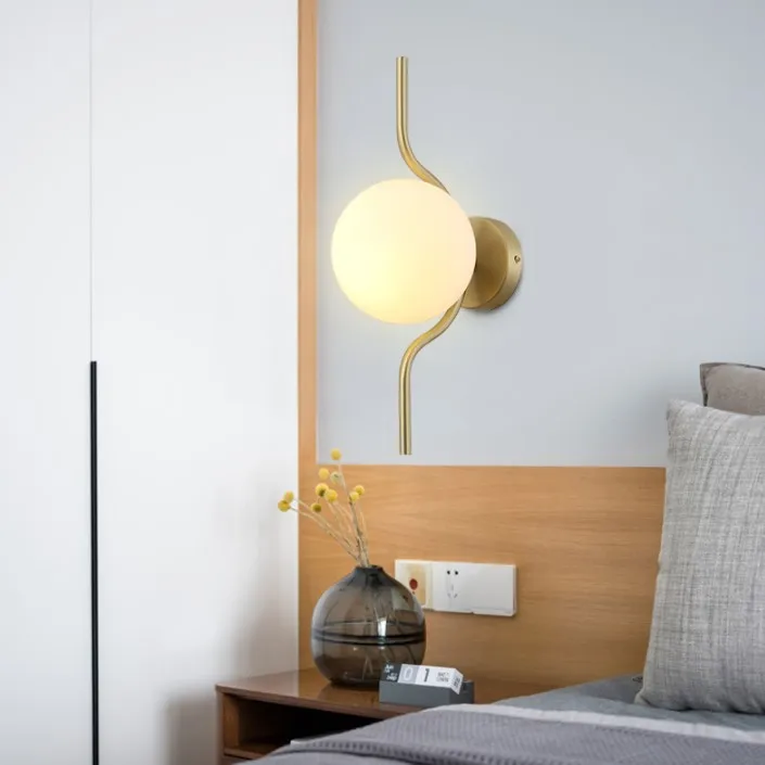 Modern Gold Wall Sconce Lighting Retro Vintage Copper Wall Lamp Design Wall Decor Light For Bedroom Hotel