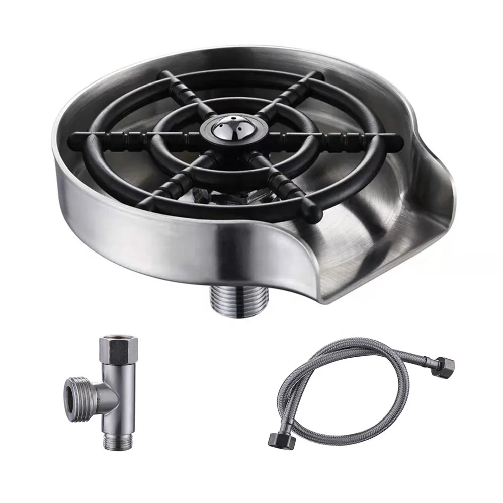 Amazon Hot Sale Christmas present Coffee Shop Beer Bar Pitcher Automatic Cup Washer Stainless Steel Glass Rinser