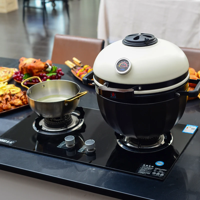 Temperatura Control Barbecue Japonnais Artistic Mexicano Asador Pollo Fiberglass Gasket Loger Kamado Grill