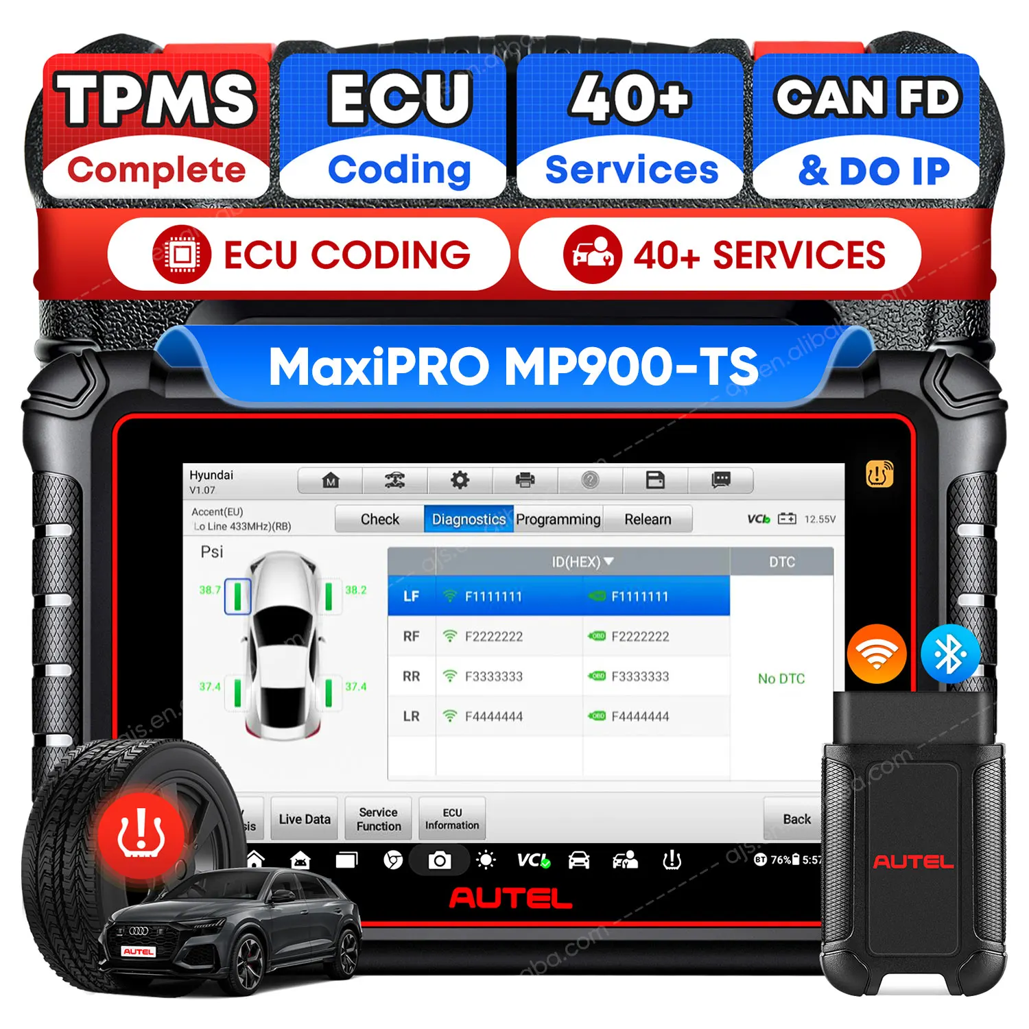 Autel MaxiPRO MP900 TS Car Diagnostic Tool MP808S MP900TS MP808TS TPMS Altar MP 900 808 808S Vehicle Universal OBD2 Scanner