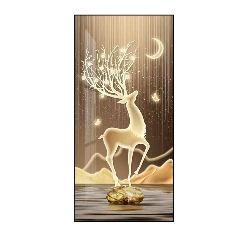 Luxury Crystal Custom Led Hanging Printing For Famous Print Paintings Arts Abstract Art Porcelain Decor And Painting Canvas