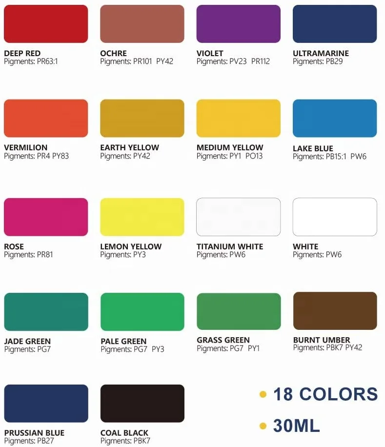 Arrtx Jelly Gouache Pigment Set 18 Colors x 30ml Safe And Non-toxic For Children (Mint Green)